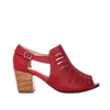 Sandalia tacon rojo cuero para mujer H-WANDA