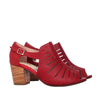Sandalia tacon rojo cuero para mujer H-WANDA