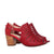 Sandalia tacon rojo cuero para mujer H-WANDA