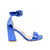 Sandalia tacon azul metalizado para mujer J07-Z471