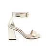 Sandalia tacon champaña metalizado para mujer J07-Z471