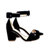Sandalia tacon negro nobuck para mujer J07-Z471
