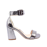 Sandalia tacon plomo metalizado para mujer J07-Z471
