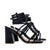 Sandalia tacon negro para mujer J11-Z471