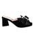 Sandalia tacon negro nobuck para mujer JK908-Z144