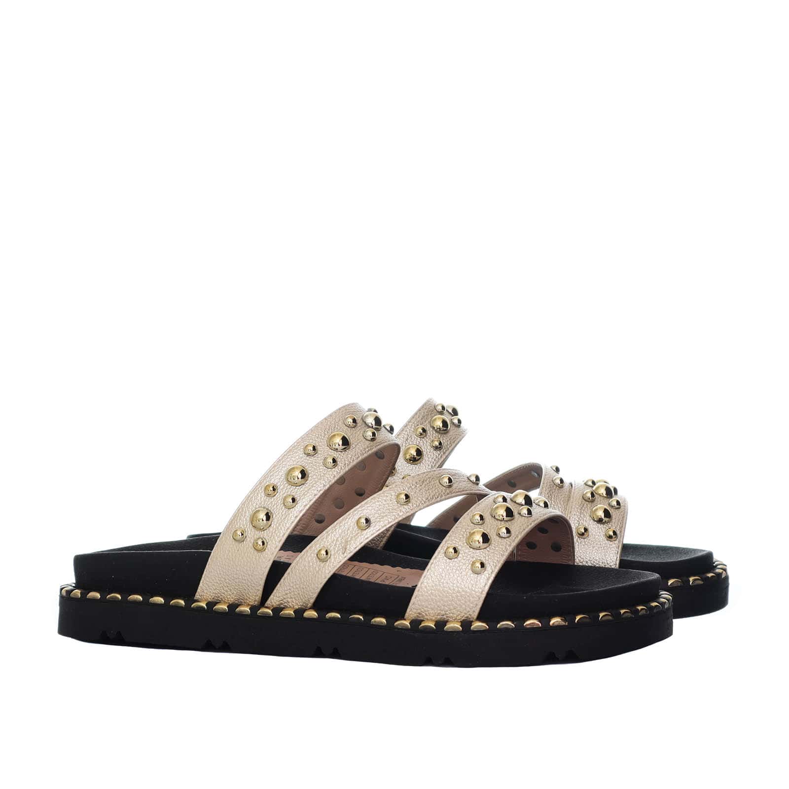 Plataforma baja champaña golosina para mujer M18-Z499