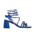 Sandalia tacon azul metalizado para mujer PS164-Z558
