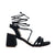 Sandalia tacon negro nobuck para mujer PS164-Z558