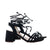 Sandalia tacon negro nobuck para mujer PS164-Z558