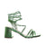 Sandalia tacon verde metalizado para mujer PS164-Z558