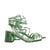Sandalia tacon verde metalizado para mujer PS164-Z558