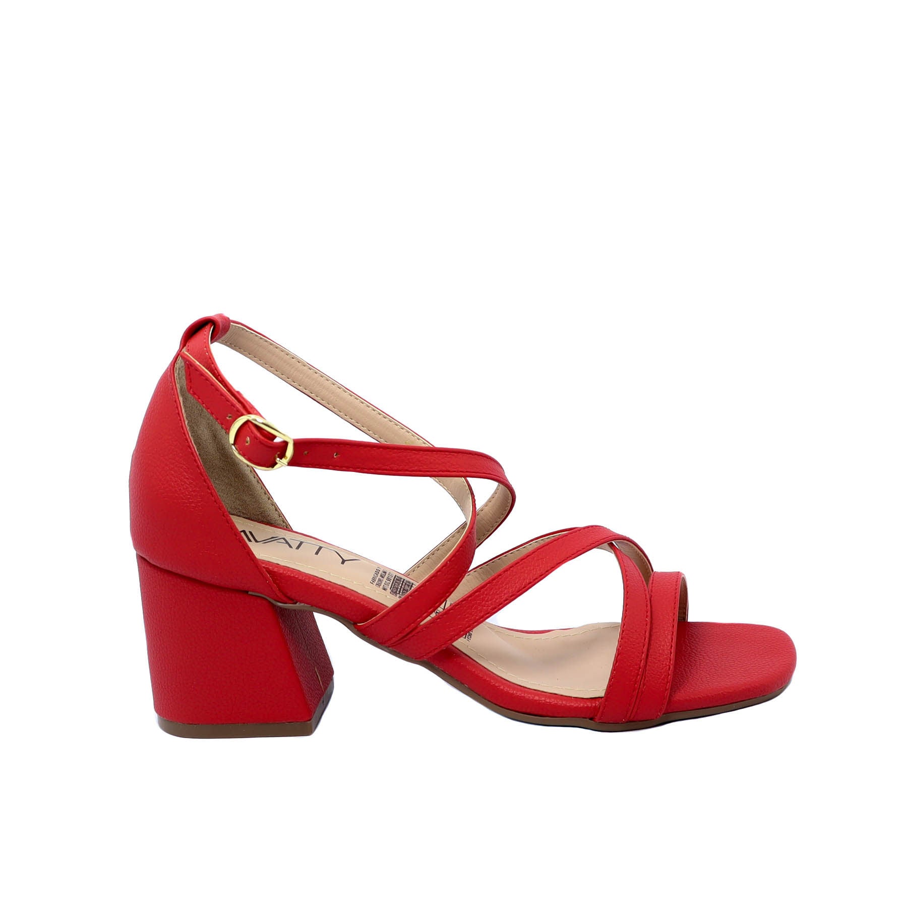 Sandalia tacon rojo para mujer Q30-Z471