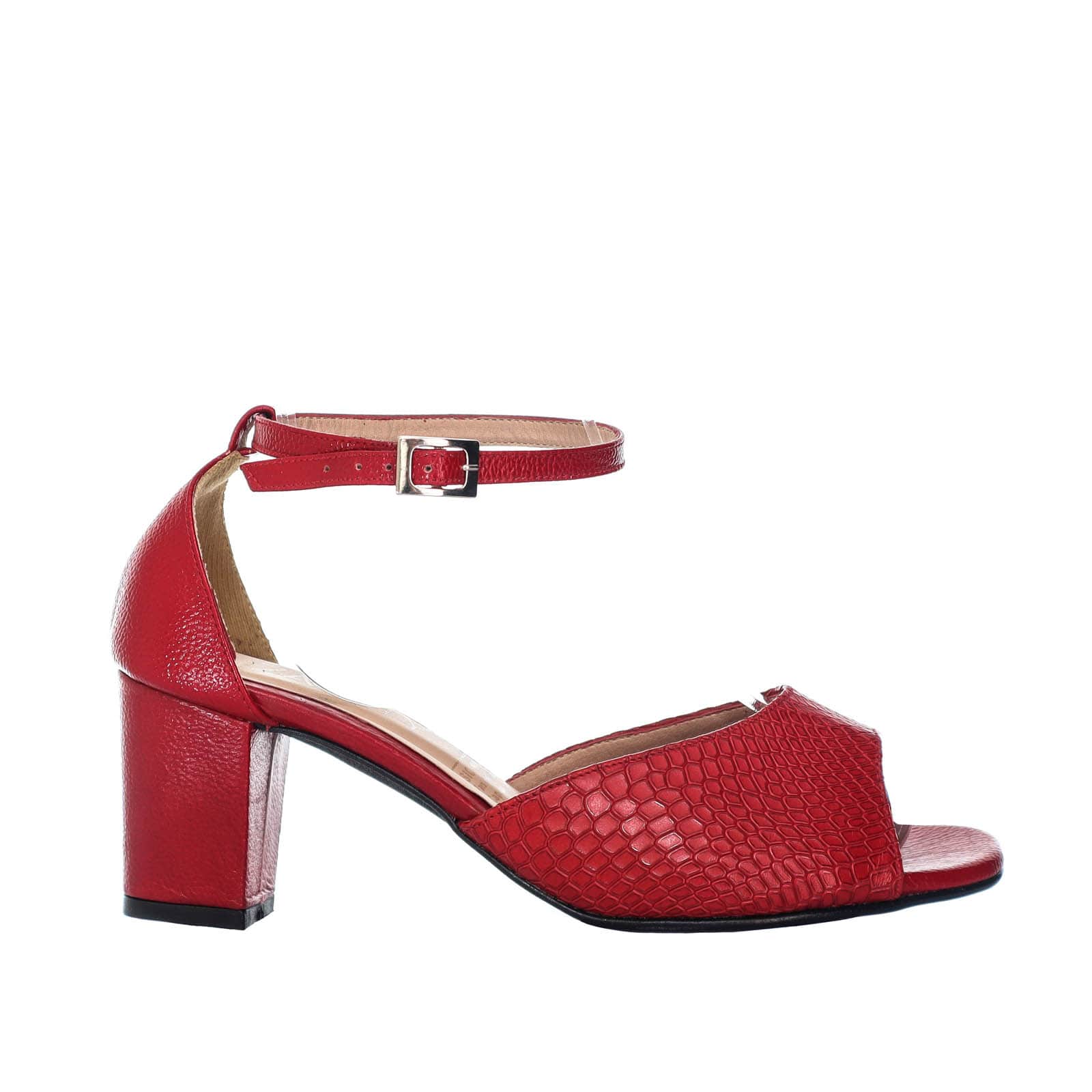 Sandalia tacon rojo para mujer T721-1-Z03