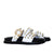 Sandalia plana blanco x oro para mujer VALERIA-Z535