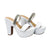 Plataforma tacon blanco para mujer 22110-Z282