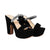 Plataforma tacon negro nobuck para mujer 22110-Z282