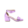 Sandalia tacon lila metalizado para mujer 2350-Z148
