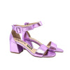 Sandalia tacon lila metalizado para mujer 2350-Z148