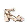 Sandalia tacon oro rosa metalizado para mujer 2350-Z148