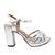 Sandalia tacon plata para mujer 224-Z187