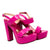 Plataforma tacon fucsia charol para mujer 2269-Z282