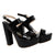 Plataforma tacon negro charol para mujer 2269-Z282