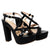 Plataforma tacon negro charol para mujer 2271-Z282