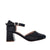 Sandalia tacon negro cuero para mujer H-ZARA