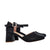 Sandalia tacon negro cuero para mujer H-ZARA