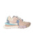 Tenis beige x celeste para mujer 625-Z419