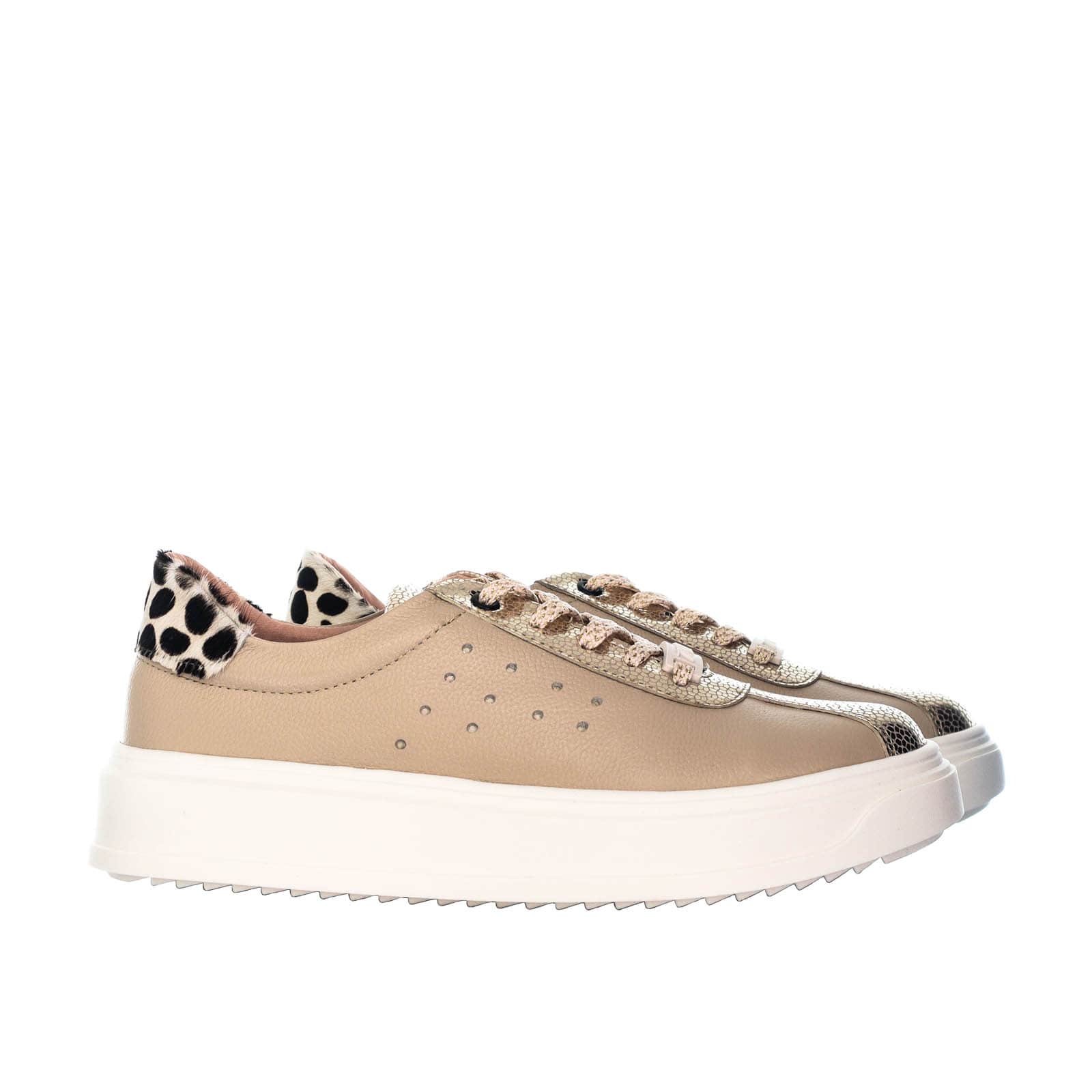 Bolichero taupe cuero x chita x oro para mujer J620-Z571