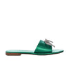 Sandalia plana verde para mujer 1610-Z278
