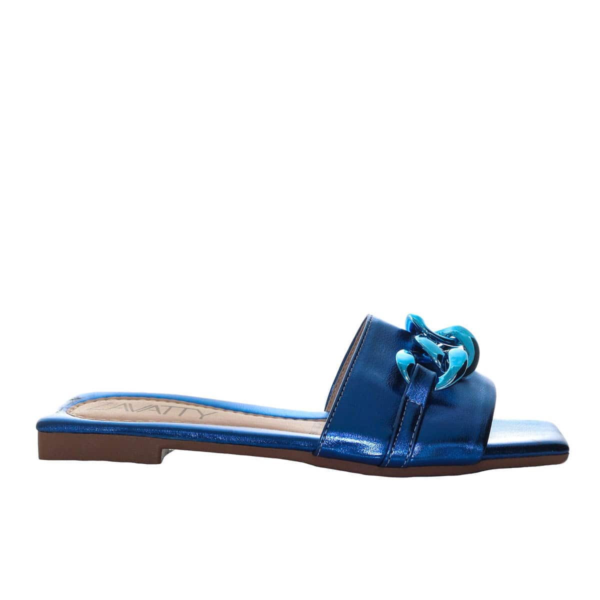 Sandalias azules planas outlet
